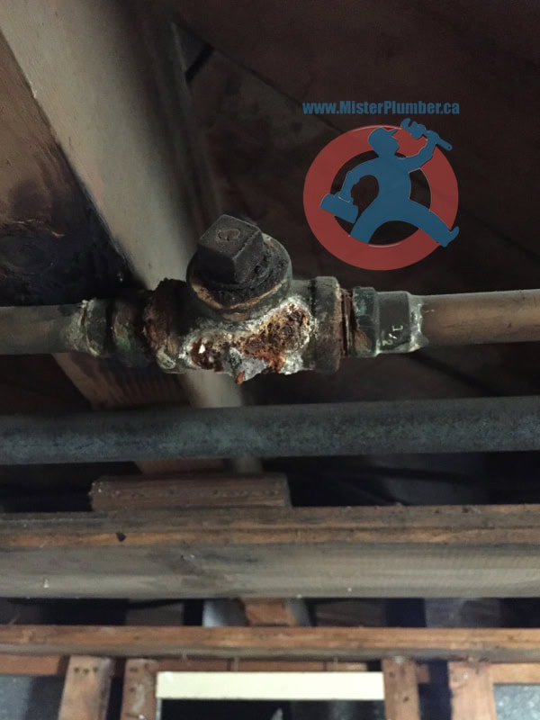 Corroded water pipes
