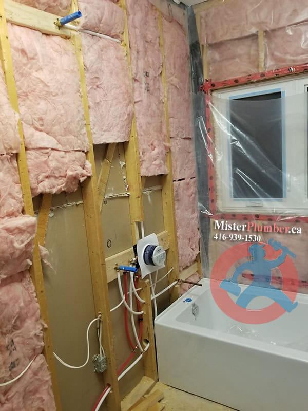 Tub and shower rough-in plumbing