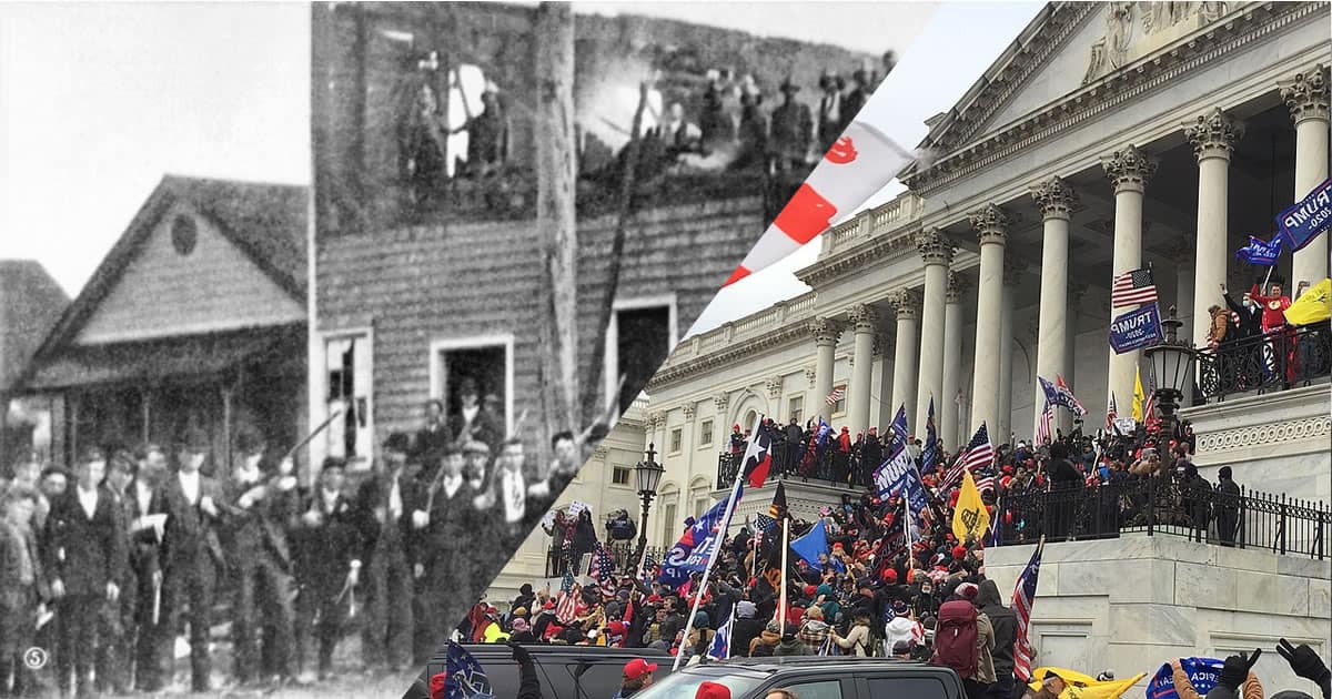 Two All American Insurrections Contrasted