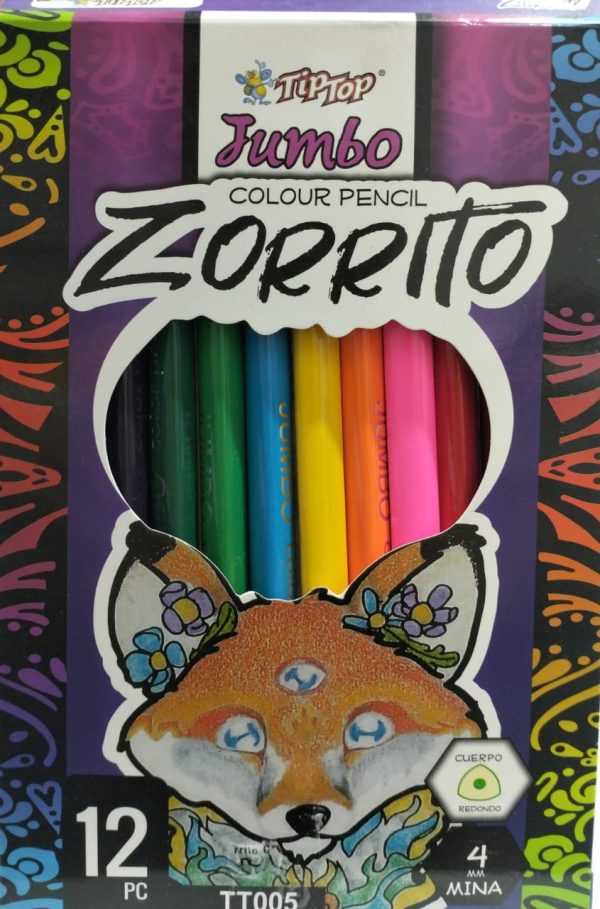 ⁦Tiptop jumbo color pencil zorrito⁩ - الصورة ⁦2⁩