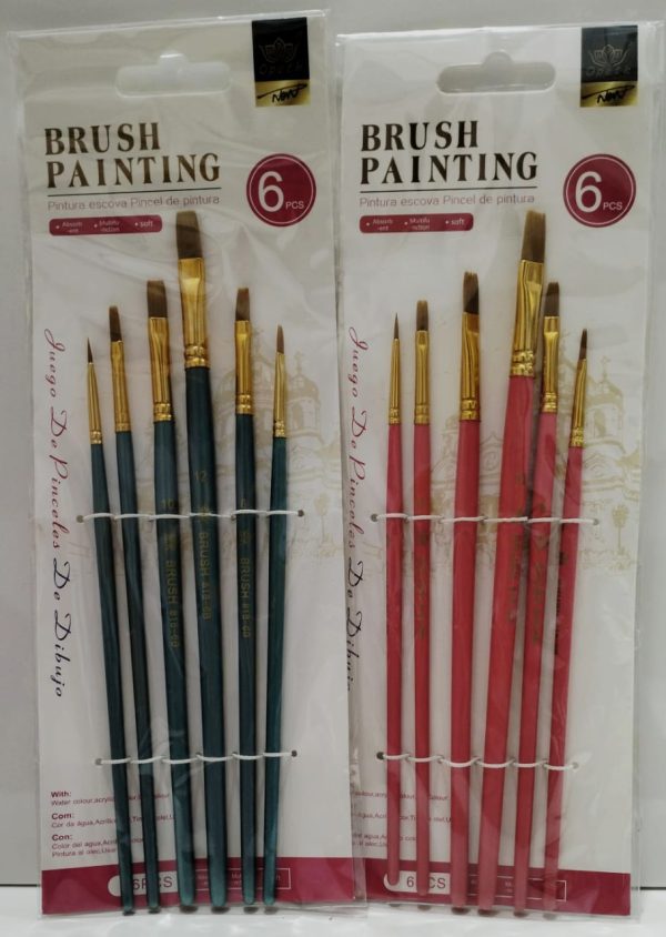 ⁦Rana Brush Painting 6pcs⁩ - الصورة ⁦1⁩