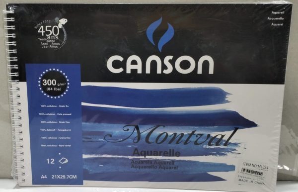 ⁦Canson Montual Aquarelle 12sh A4⁩ - الصورة ⁦1⁩