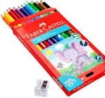 ⁦faber castell jumbo 12 colour pencils⁩ - الصورة ⁦3⁩