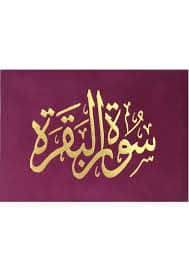 ⁦سورة البقرة 8×12 مخمل طباعة بيروت 2 لون⁩ - الصورة ⁦4⁩