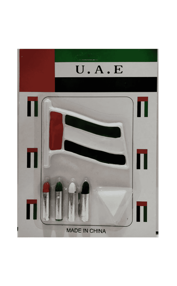 ⁦UAE Flag Face Paint⁩ - الصورة ⁦1⁩