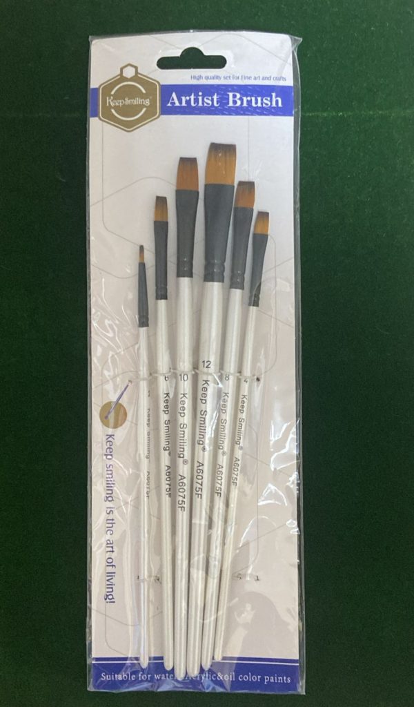 ⁦Artists Brushes White 6pcs⁩ - الصورة ⁦1⁩