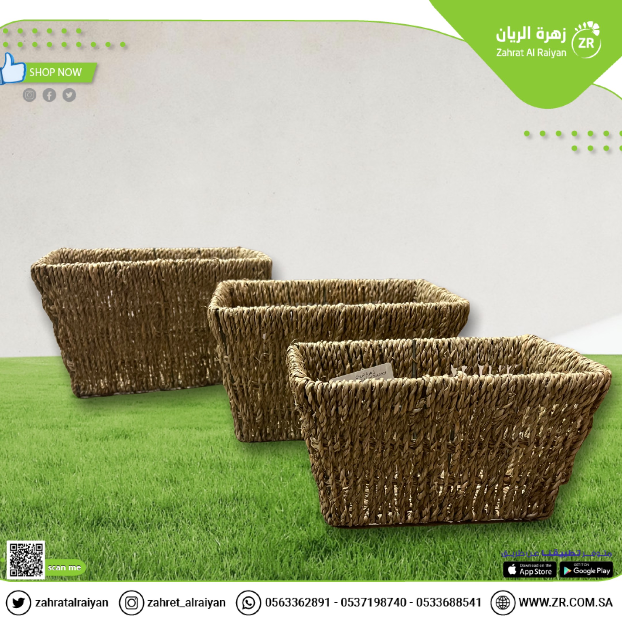 3568e48c-e7f6-4aec-a4b2-866ed0cf5b17 سلات خوص بالحبة او طقم - الصورة 1