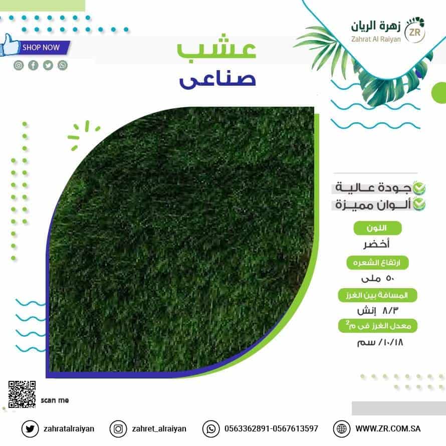 c34fd2ae-25b9-4e55-b9ba-0b40cf79bdee.jpg عشب صناعي ارضي ارتفاع ٥٠ ملم - الصورة 1