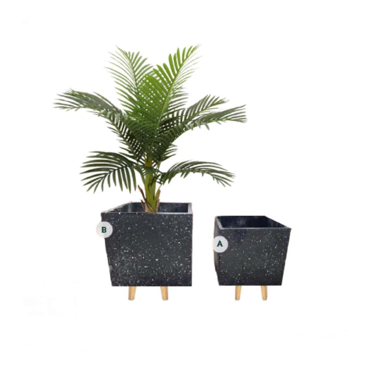 Planting basin Black cube planters