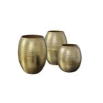Indian metal oval basin, gold color