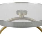 طاولة هندي جانبية دائرية هيكل مفرغ معدن لون ذهبي - Image 4