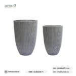 حوض زراعي شكل فازة بولي ايثيلين عالي الكثافة HDPE ذو طابع حجرى رمادى - Image 2