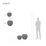 ⁦حوض زراعي دائرى بولي ايثيلين عالي الكثافة HDPE ذو طابع حجرى رمادى⁩ - الصورة ⁦2⁩