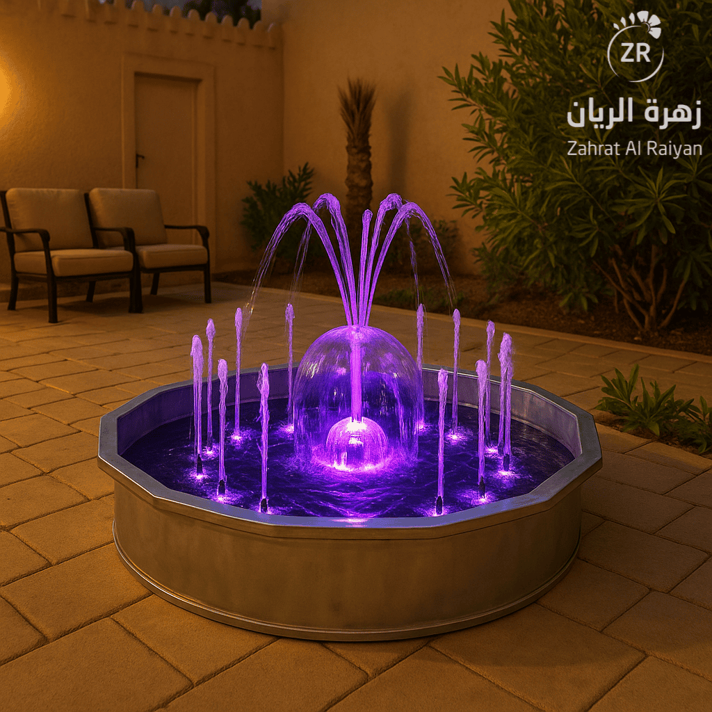 Photo_1754758490037 نافورة استانلس استيل باضاءة - Image 1