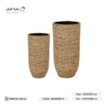 ⁦حوض خٌيزران اسطواني مع حوض معدني داخلي⁩ - الصورة ⁦2⁩