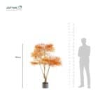 شجرة صناعية ناندينا اوراق برتقالي 1.5 متر - Image 2
