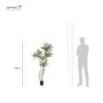 ⁦شجرة صناعية ناندينا متعرجة اوراق خضراء 5 افرع 1.5 متر⁩ - الصورة ⁦2⁩