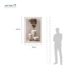 ⁦لوحة جدارية مجسمات بارزة - 3 فازات ابيض⁩ - الصورة ⁦2⁩