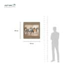 ⁦لوحة جدارية مجسمات بارزة اطار ستانلس ستيل ذهبي - شكل حصان⁩ - الصورة ⁦2⁩