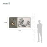 ⁦لوحة جدارية مجسمات بارزة اطار ستانلس ستيل ذهبي - شكل اشجار⁩ - الصورة ⁦2⁩
