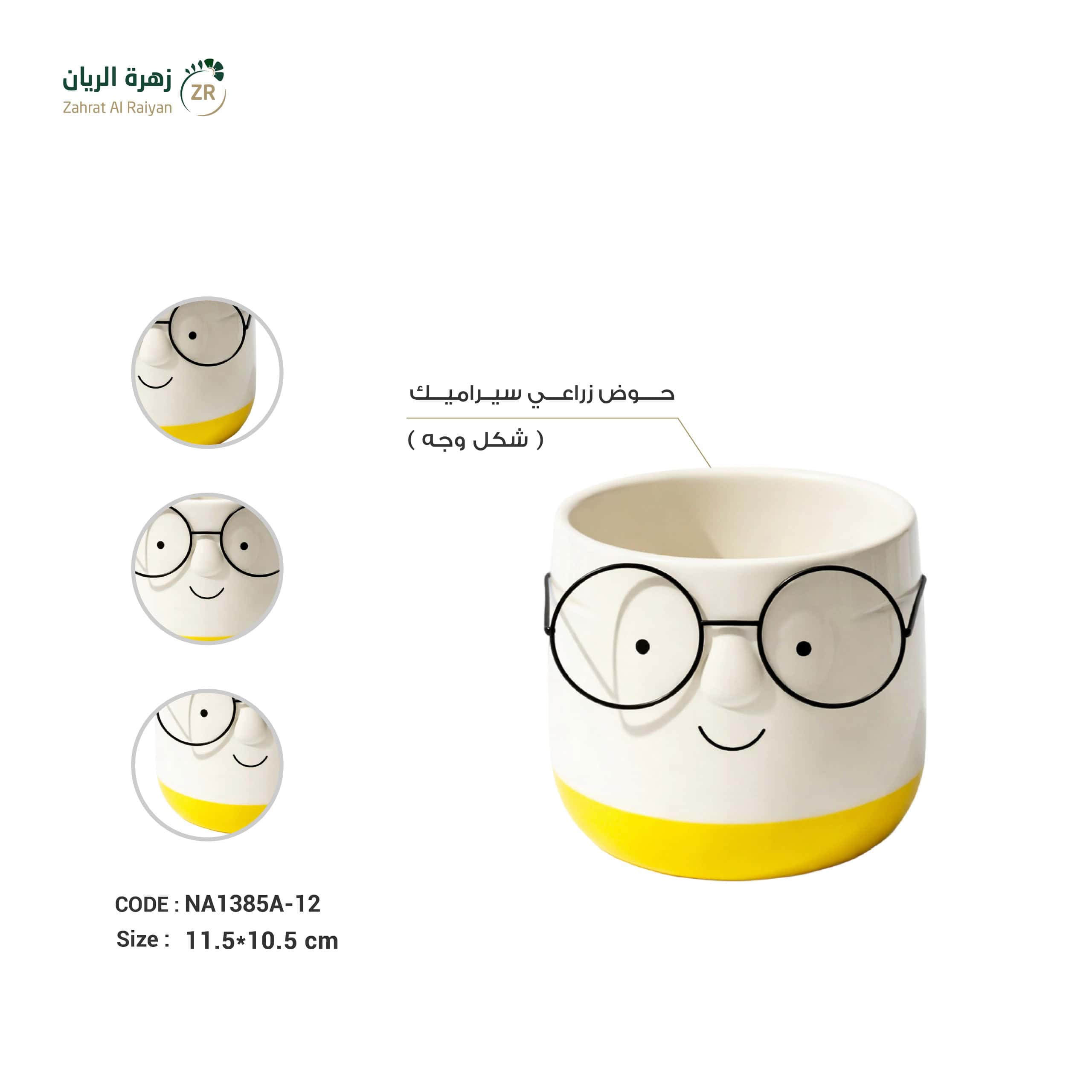 IMG-20260226-WA0011 حوض زراعي سيراميك شكل وجه - الصورة 1