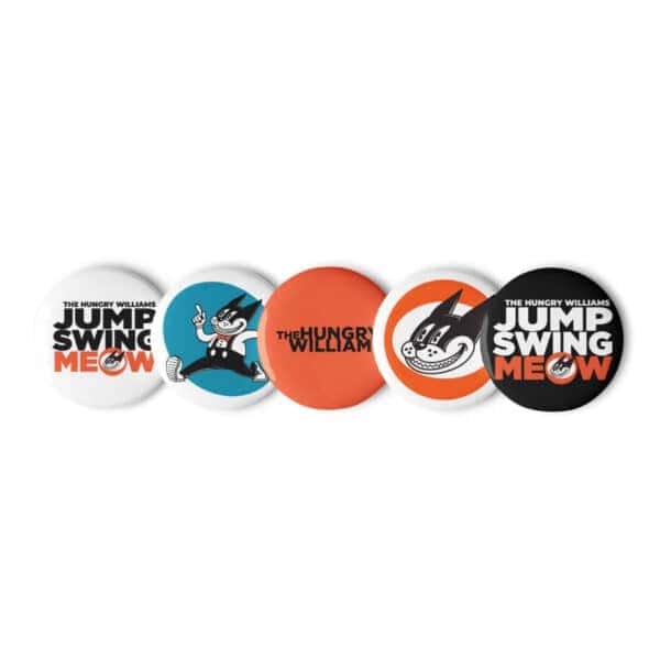"The Hungry Williams" Set of 5 Metal Pins - Image 4