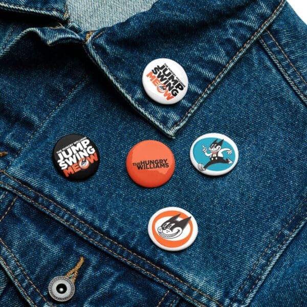 "The Hungry Williams" Set of 5 Metal Pins - Image 2