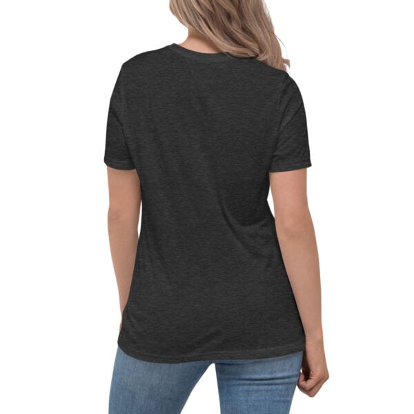 "Jump Swing Meow" Women's Relaxed T-Shirt in Black and Vintage Black - Image 20
