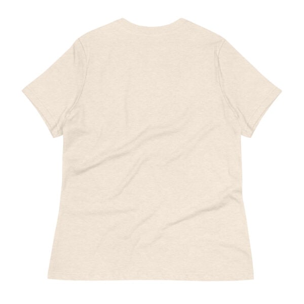 "Jump Swing Meow" Women's Relaxed T-Shirt in white or natural - Image 5