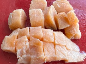 Spaghetti z łososiem i cukinią w sosie śmietankowym - IMG 8146