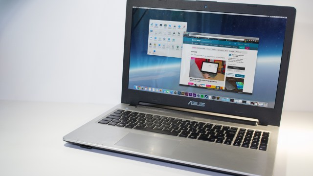 An Asus laptop running Apple's OS X operating system.