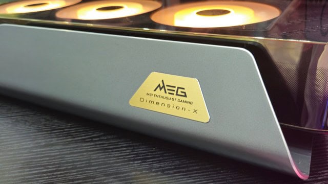 An MSI MEG PC case on display at Computex 2025