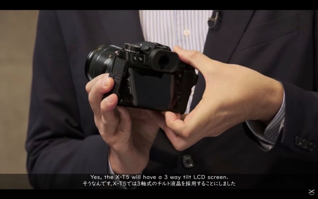 Hand holding the XC-T5 camera