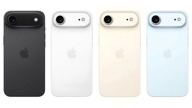 A render showing four possible iPhone 17 Air colors