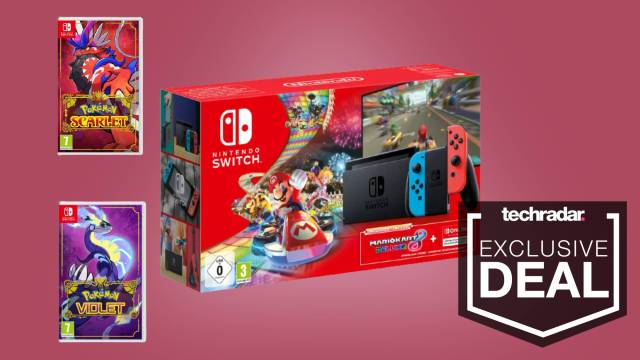 Nintendo Switch Mario Kart 8 Deluxe bundle with Pokémon Scarlet and Pokémon Violet