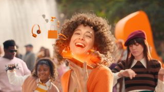 Temu shopping ad showing customers buying various items