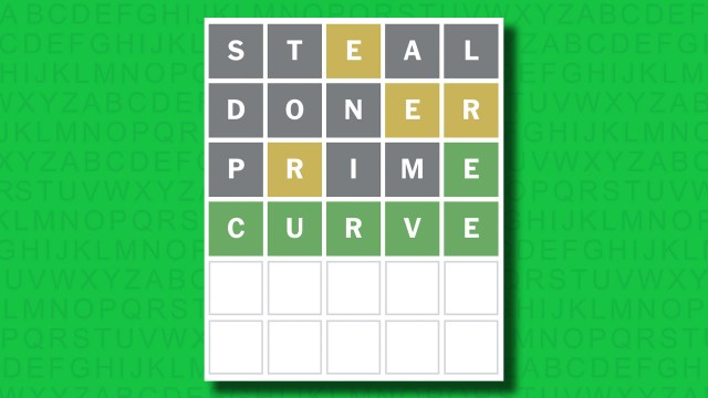 NYT Wordle answer for game 1476 on a green background