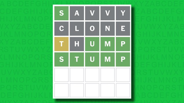 NYT Wordle answer for game 1470 on a green background