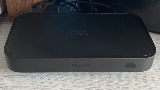 Philips Hue Play HDMI Sync Box 8K on table