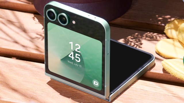 The Samsung Galaxy Z Flip 6 on a table