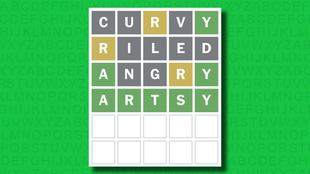 NYT Wordle answer for game 1403 on a green background