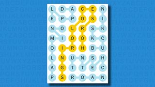 NYT Strands answers for game 393 on a blue background