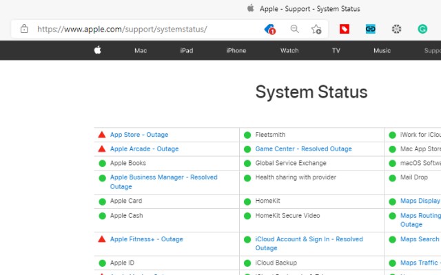 App Store Status