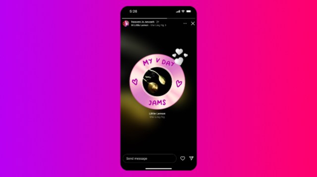 My V-Day Jams Story Sticker, Instagram