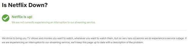 Netflix down outage image
