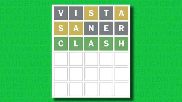 NYT Wordle answer for game 1407 on a green background