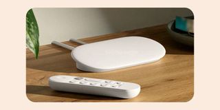 Leaked image of the new Google TV Streamer device with redesigned remote