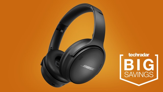 Bose QuietComfort 45 on orange background