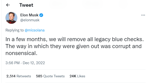 Musk Tweet