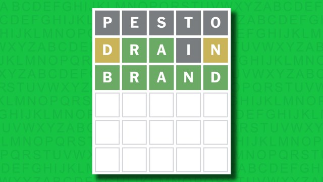 NYT Wordle answers for game 1483 on a green background